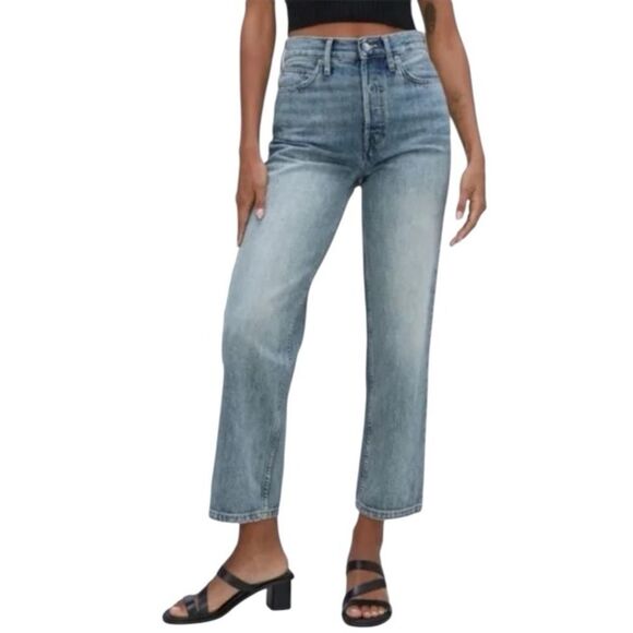 Everlane The 90's Way-High Jeans Organic Cotton High Waisted Rigid Blue Size 24 - Picture 1 of 12